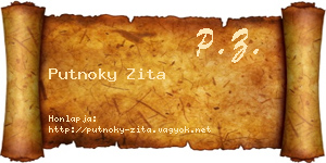 Putnoky Zita névjegykártya